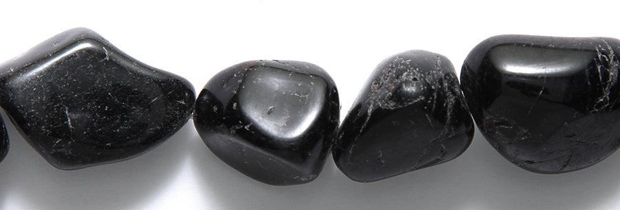 ST5605-194: Black Tourmaline/schorl Tumbled 20-30mm STR