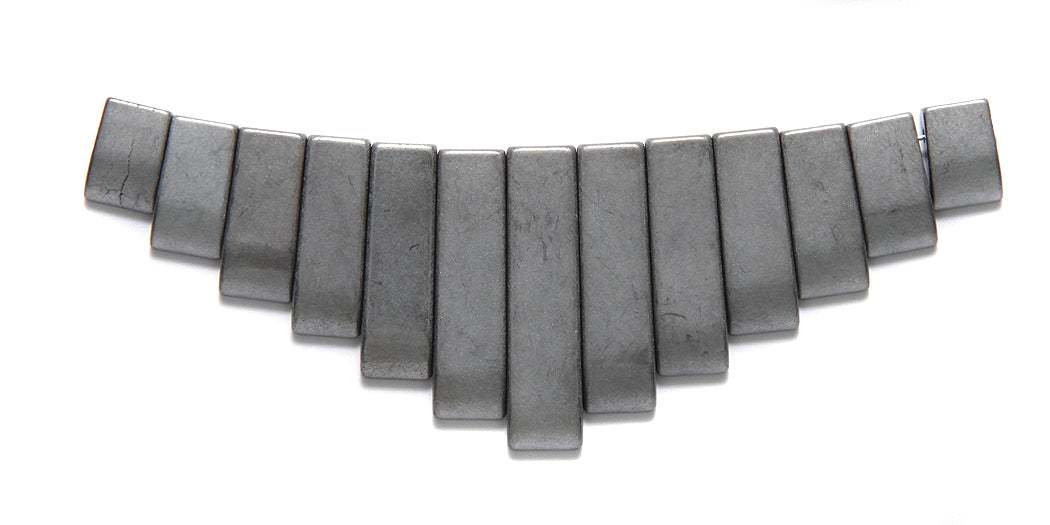 85ST403-M2: Hematite Tab Set Silver Matte 9-27mm Set