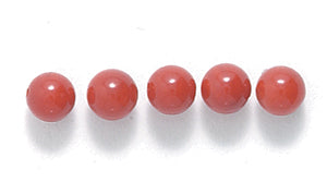 4ST440-D: Bamboo Coral Dark Red Dyed Round 4mm 100PST