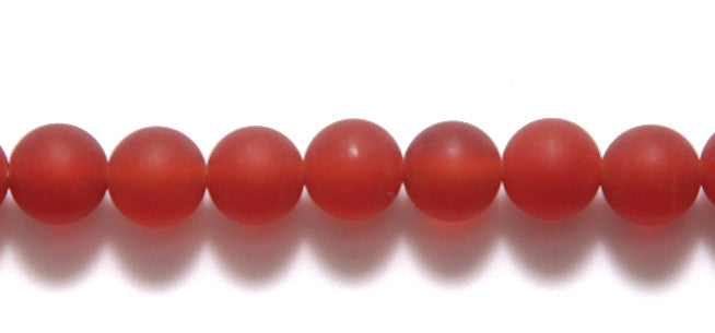 ST5722-8: Red Agate Matte Round 8mm 16 "rand