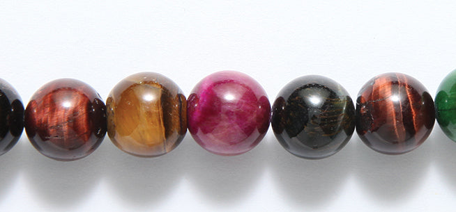 10ST400-R: Rainbow Tiger Eye Round 10mm