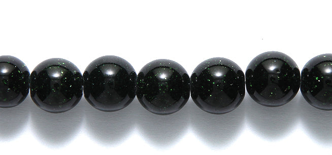 10ST444-G: Green Goldstone Round 10mm