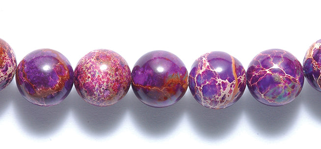 10ST227-1: Aqua Terra Jasper Round Purple 10-11mm