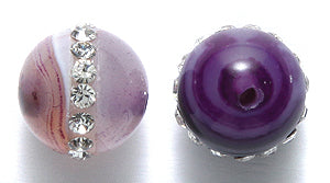 ST5545-RS: Purple Agate R/S Round 10mm 10PC