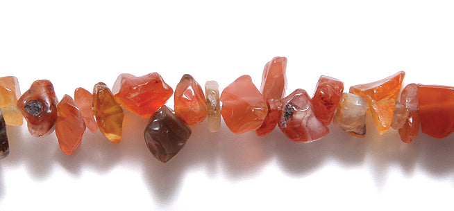 99ST428: Carnelian Agate Chips 36"