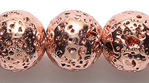 ST5702-1RG: Rose Gold Lava Rock Heated 10mm