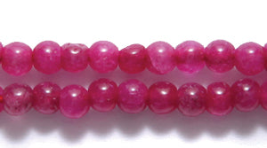 3ST622-FA: Dyed Quartz Round 3.5mm Fuchsia 13"