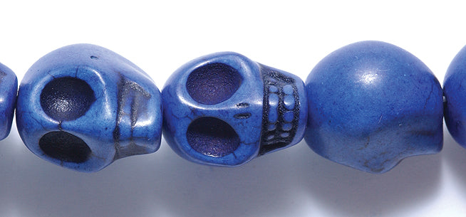 ST50-DB: Skulls Magnesite Dark Blue 13x18mm