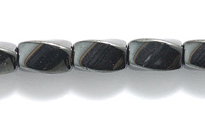 33ST403-4T: Hematite Oval Twist 4x7mm