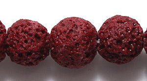 ST5702-8M: Maroon Lava Rock Unwaxed 8mm