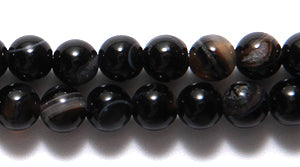 4ST458: Banded Agate Round 4mm