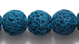 ST5702-8C: Cyan Lava Rock Unwaxed 8mm