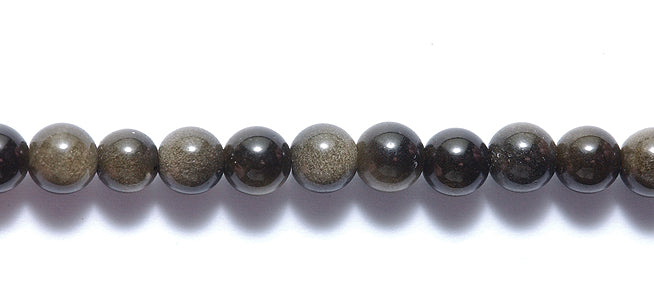 6ST410-G: Golden Obsidian Round 6mm