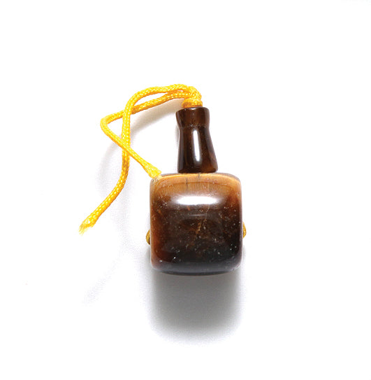 1ST400-MA: Tiger Eye Guru Mala Bead Set 12mm Barrel