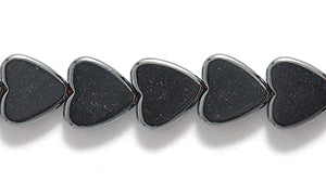 58ST403: Hematite Heart 6mm