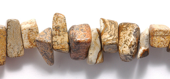 99ST417-N: Picture Jasper Nuggets 8-12mm