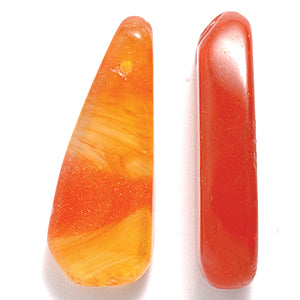 ST5382: Red/orange Faux Agate Drop 4-8x15-25mm 16 "