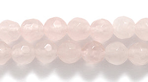 4ST402-F: Rose Quartz Faceted Round 4mm