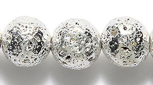 ST5702-8SI: Silver Lava Rock Heated 8mm