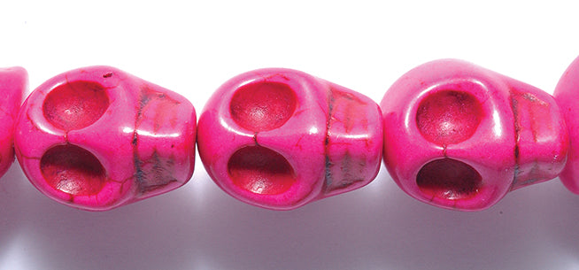 ST50-P: Skulls Magnesite Pink 13x18mm