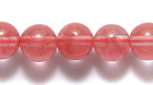 6ST292: Faux Watermelon Cherry Quartz Round 6mm