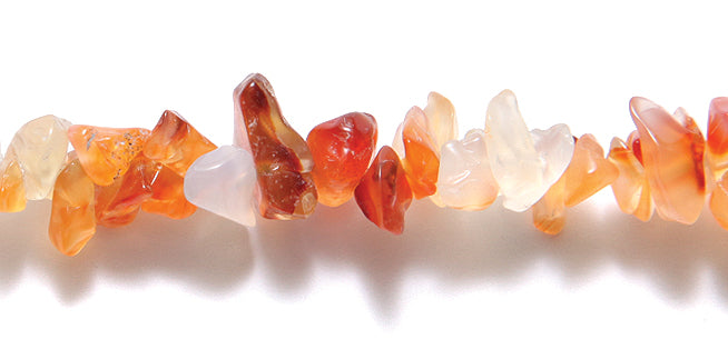 99ST428-2: Carnelian Agate Chips 5-8mm 36"R