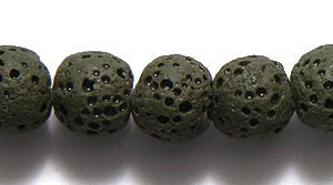 ST5702-6G: Green Lava Rock Unwaxed 6-7mm