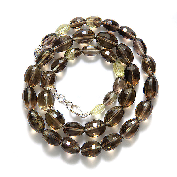 ST487-NBG: Lemon Smokey Quartz Step FC 7x10-10x13mm