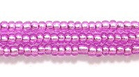 10SB498-YQR: Cz Seed Bead Silver Lined Dyed Amy Sq Hole 10/0 1 Hank