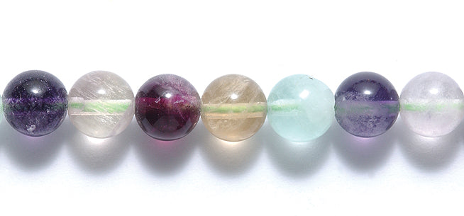 8ST431-2: Rainbow Fluorite Round 8mm