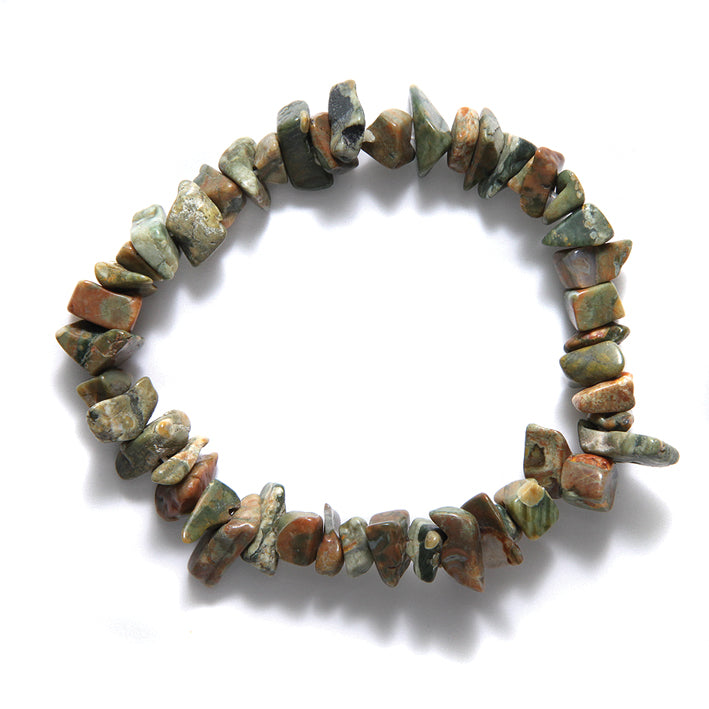 ST5602-53: Stretch Bracelet Rhyolite Chips