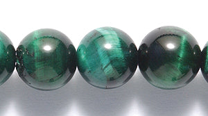 8ST421-G: Green Tiger Eye Round 16" Strand 8mm