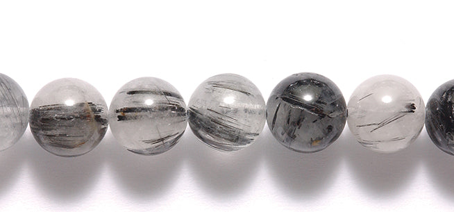 10ST611-B: Tourmalinated Quartz A- Round 10mm