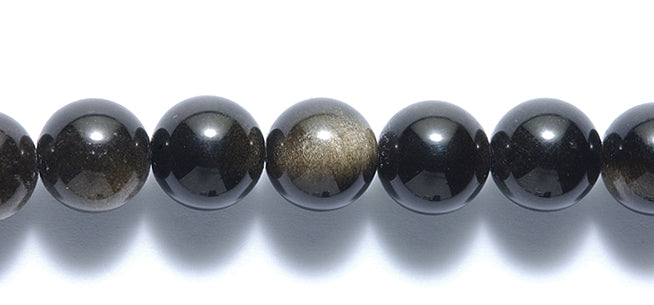 10ST410-G: Golden Obsidian Round 10mm