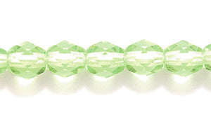 5FC282-P1R: CZ FACET RD Trans LT Pale Green 5mm-100PC