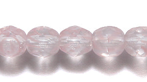 6FC1191R: CZ FACET RD Crystal Pink Zebra Stripe 6mm-50PC