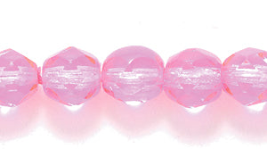 6FC292-C: CZ FACET RD Hot Pink Coated 6mm-300PC