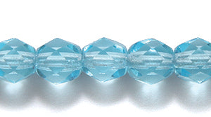 6FC263: CZ Faceted Rd Light Aqua 6MM-400PC