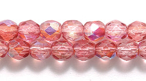 4FC594-DAC: CZ Round Deep Rose Pink Coated AB 4MM-600PC