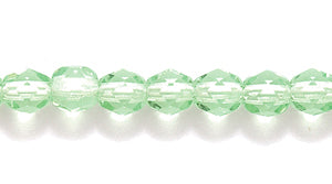 4FC284-PR: CZ FACET RD Trans Pale Christmas Green 4mm-100PC