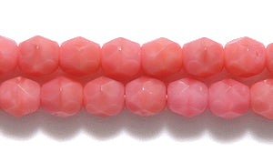 4FC192R: CZ FACET RD Opaque Pink 4mm-100PC