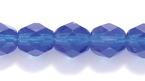 6FC275: CZ Faceted Rd Sapphire 6MM 400PC