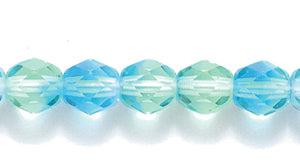 5FC5268R: CZ FACET RD 3 Tone Aqua/LT Green/crystal 5mm-50PC