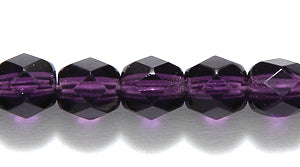 6FC299-7: CZ FACET RD TRANS Deep Plum 6mm-400PC