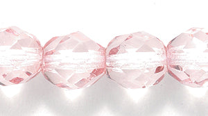 8FC291-VC: CZ FACET RD Pale Pink Coated 8mm-300PC