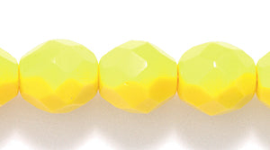 8FC122: CZ FACET RD Opaque Lemon Yellow 8mm-200PC