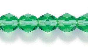 6FC284: CZ FACET RD Christmas Green 6MM 400PC