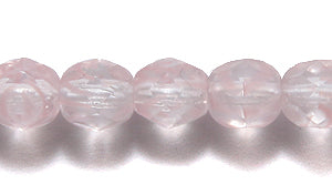 6FC1191: CZ FACET RD Crystal With Pink Zebra Stripe 6MM-600PC