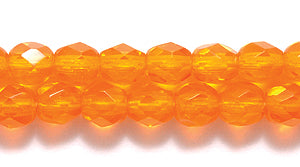 4FC232R: CZ FACET RD Trans LT Orange 4mm-100PC