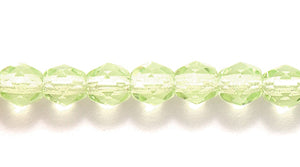 4FC282-P1R: CZ FACET RD Trans LT Pale Green 4mm-100PC